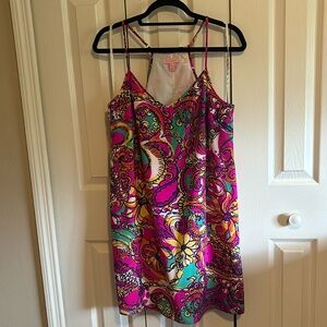 Lilly Pulitzer silk dress, size L, like new, worn once